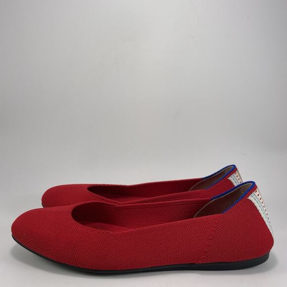 Rothy’s The Flats Round Toe Ballet Flat Shoes Women's Size 6.5 Scooter Red - Picture 3 of 9